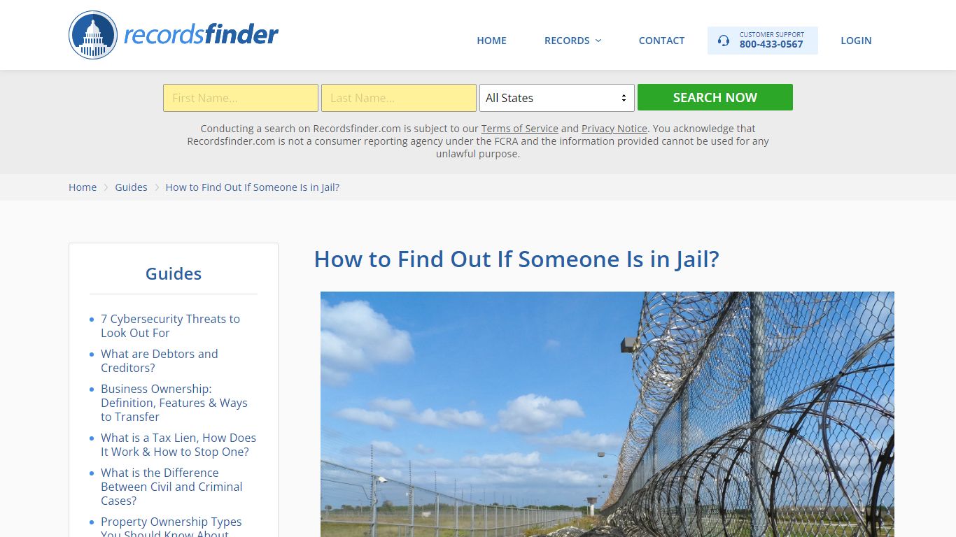 How to Find Out If Someone Is in Jail? - Recordsfinder.com